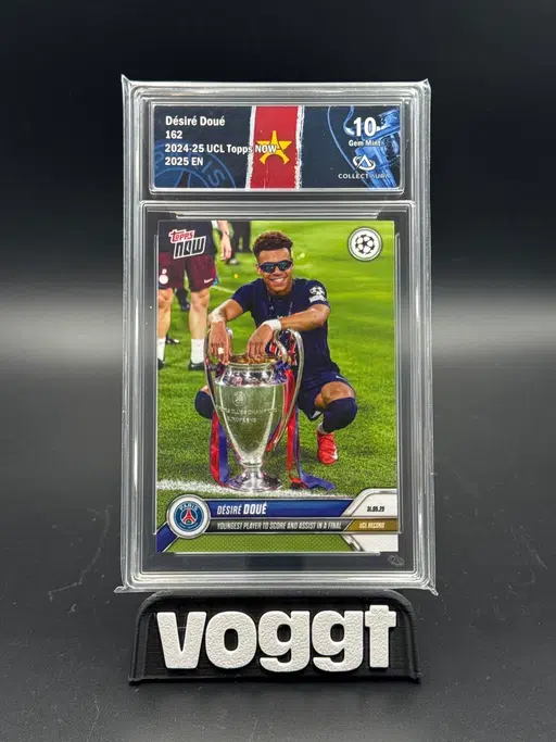 Carte Topps PSG Désiré Doué Signée /10 - Auto On Card - Vitruve - Near Mint