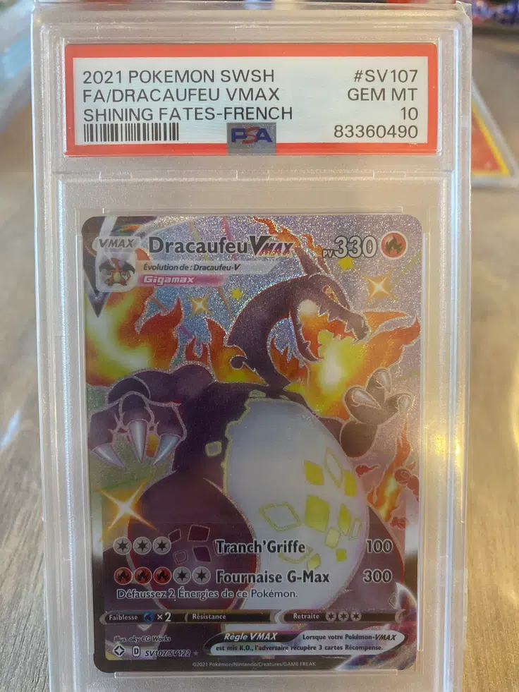 CARTE POKEMON DRACAUFEU VMAX Shiny - SV107/SV122 - Destinées Radieuses