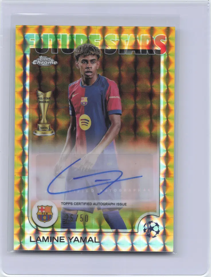 Voggt - buy Lamine Yamal 26/50 Autograph Gold Geometric Refractor 