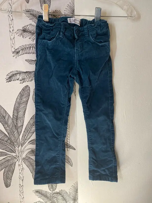 Lot De 2 Pantalons Garçon Okaïdi Taille 14 Ans - 100% Coton, Bleu, Neufs Avec étiquettes