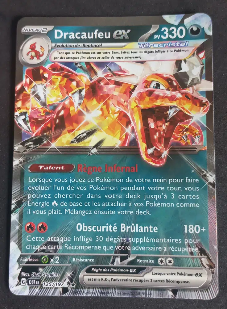125/197 pokemon card Amazon.com: Charizard ex 125/197 Double Rare Tera - Obsidian Flames -  Pokemon Evolution 3 Card Lot