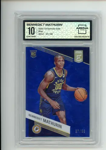 BENNEDICT MATHURIN AUTO💥2022 LEAF ROOKIE STANDOUT 1ST ROOKIE💥XRC LE# / 329