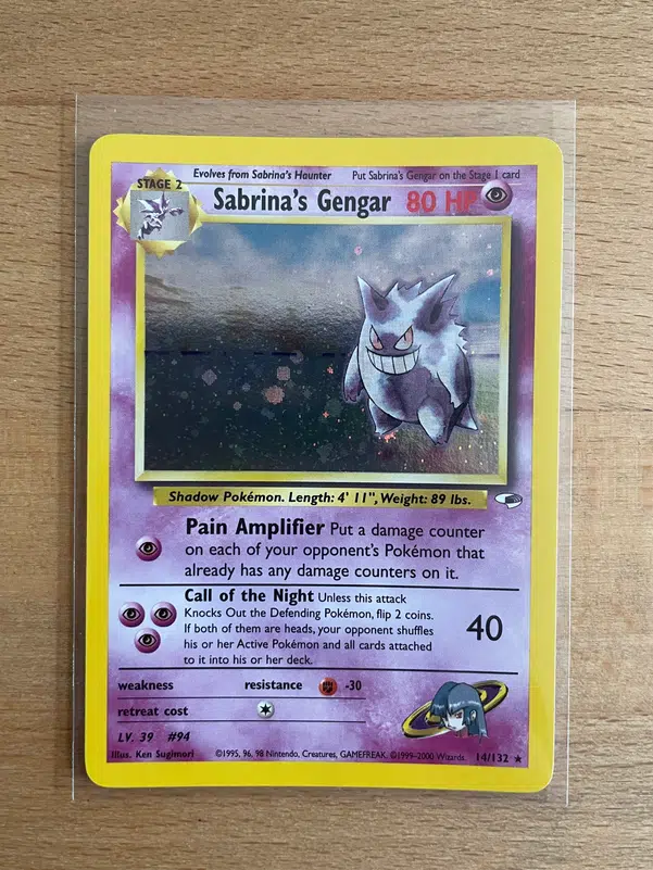 most valuable pokemon scarlet and violet cards Sabrina's Gengar Gym Challenge 1st Edition #29 PSA 9 If both of them are heads Pokemon Gym Heroes 1st Edition