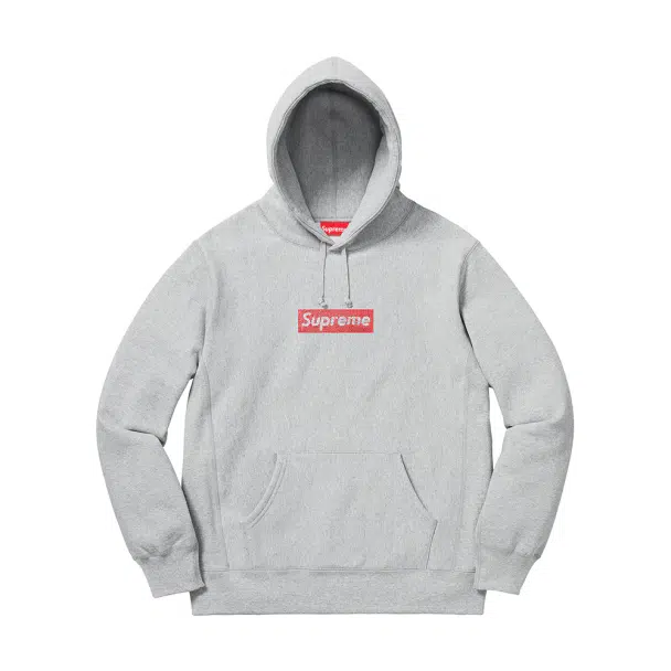 Voggt - Buy Supreme X Swarovski Box Logo Hoodie Grey