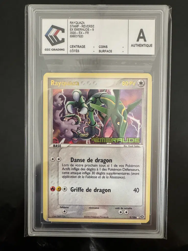 ポケモンカードゲーム Rayquaza EX Emerald [Reverse Holo]9/106 Pokemon Rayquaza 9/106 Emerald REVERSE Holo EX-MINT PSA 9