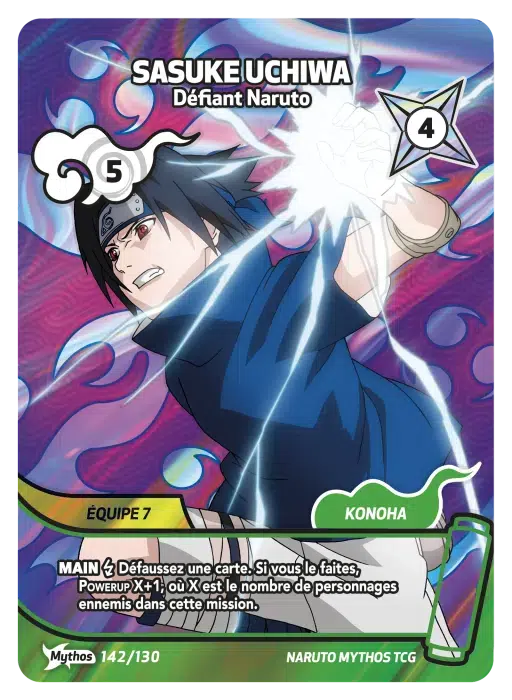 SASUKE UCHIHA Jutsuカード Secret 136/130 Sasuke Uchiwa 136/130