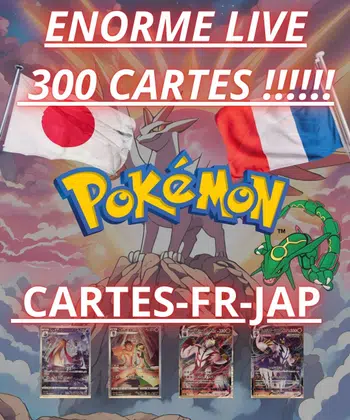 🔥 2EME LIVE - 300 CARTES POKEMON FR - JAP + GIVES VENEZ VOUS REGALEZ🔥
