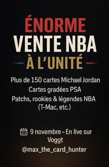 Vente carte a l'unité d'exception (Jordan, tmac , lebron, cooper flag .... )