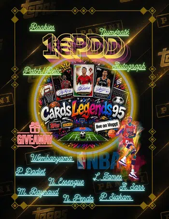 1€PDD~Cartes à l'unité Foot/Basket 🏀⚽️ Plus de 300 cartes~Roue des gives🎁