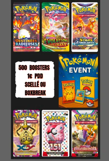 🔥🔥500 BOOSTERS XY,4.5,151 DESTINÉES RADIEUSES... 🔥🔥