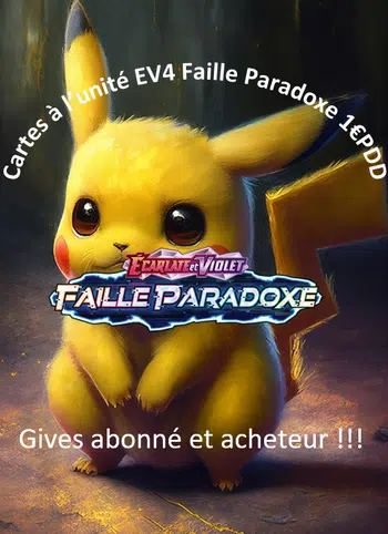 Faille Paradoxe Cartes a l'unité 1€PDD