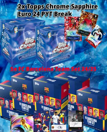 2x Chrome Sapphire Euro 24 + 5x FC Barcelona Team Set 24/25 Break 💎🔥