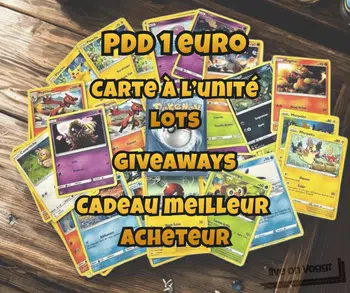 Cartes à l'unité PDD 1 euros ! Lots, giveaways,...