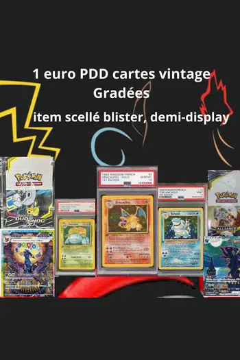❤️‍🔥🚨  1 euros pdd full vintage 💎set de base ed1 gradée🏅 blister ❤️‍🔥et booster vintage ⚽️sceller et full banger  🦑 🚨❤️‍🔥