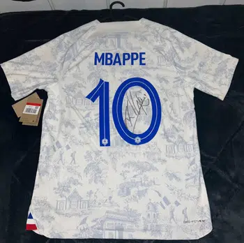 Autographe Mbappé maillot EDF
