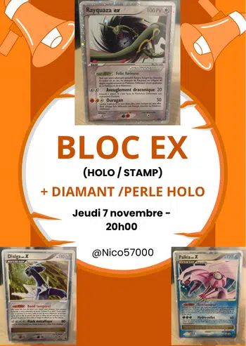 Holo stamp bloc ex + diamant/perle