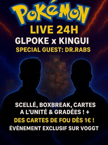 🚨 POKÉMON LIVE 24H – GLPOKE x KINGUI 🚨FR - JAP 1€ PDD !