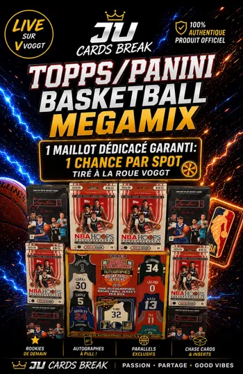 Basket-ball megamix, 1 maillot dédicacé garanti par tirage à la roue