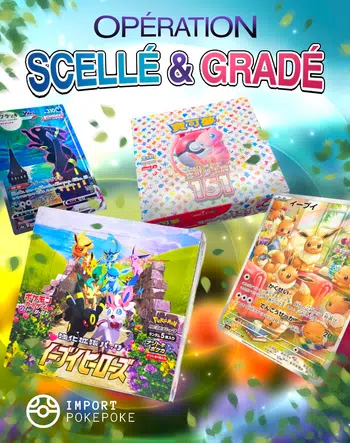 Des centaines de display & cartes gradées à 1€ pdd, destockage fin d'été