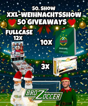 XXL-Weihnachtsshow!🎅🏼50.GIVEAWAYS!🎁Fullcase UCC Chrome, Inception, Rapid Wien Boxen uvm…😍🥳