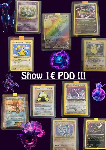 Énorme Show & Giveway 🎉- Cartes à l’unité 🔥1€ PDD Full Vintage 🤩 (HGSS/DPP)