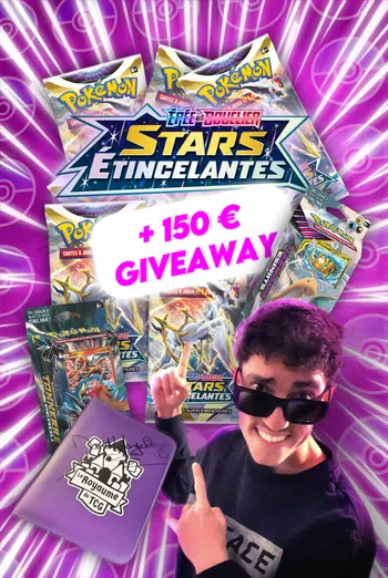 Vente Booster Pokémon Stars étincelantes EB09 Épée et Bouclier + Giveaway 150 €