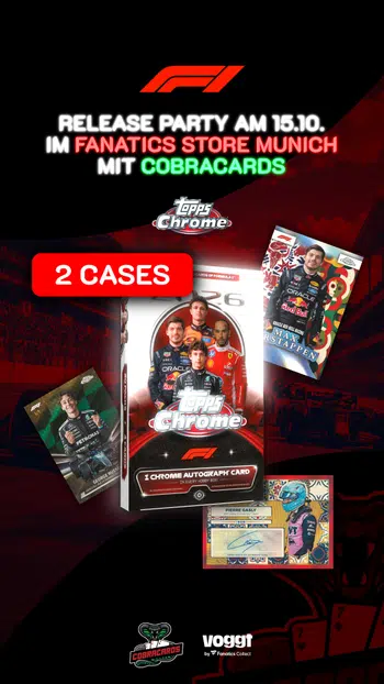 TOPPS CHROME F1 RELEASE PARTY im Fanatics Store Munich (2 CASES)