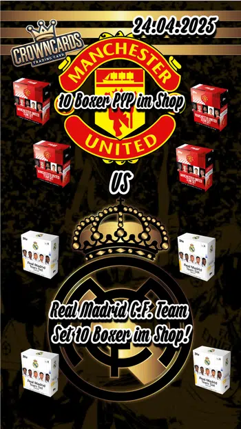 Real Madrid vs ManUtd - 10 Boxer im Shop!