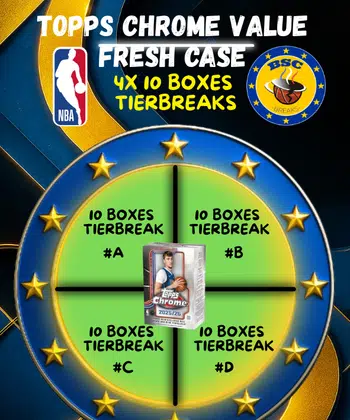 🏀 Topps Chrome  🏀 Fresh Case ➡️ 4 TierBreaks 10 boxes 🍀