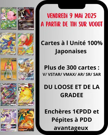 Cartes à l' unité Japonaises (+ quelques cartes gradées FR)