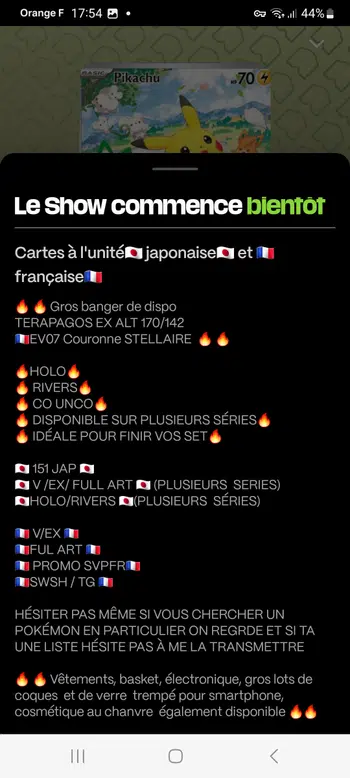 Cartes à l'unité 🇫🇷FR 🇫🇷.🇯🇵JAP🇯🇵 VÊTEMENTS CHAUSSURES COSMÉTIQUES ÉLECTRONIQUES