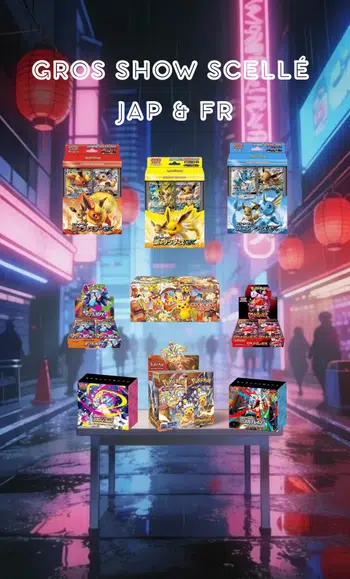 🚨🇯🇵 ÉNORME SHOW ITEMS JAPONAIS / FRANÇAIS/ COFFRETS /  DISPLAYS DECK  🚨