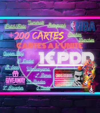 200 cartes NBA 1€ PDD.        🎁Giveaway 🎁