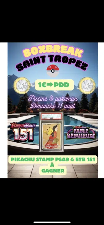 Live bord piscine avec le blouch