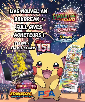 +500€ de KDO / ETB EV8 + PSA 10 à GAGNER ! LIVE NOUVEL AN !✨MASSE GIVEAWAYS + ROUE DES KDOS ✨💥