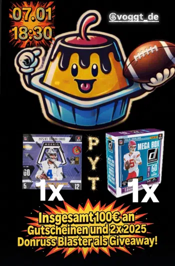 PYT #17 Neues Jahr, geile Hits! 1x 2025 Mosaic International Hobby, 1x 2025 Donruss Mega Box