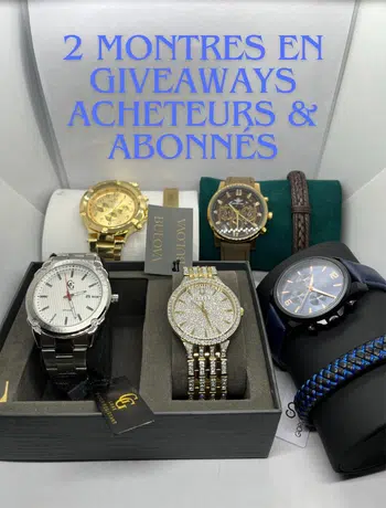 Enchères 1€ Montres Hommes & Femmes / 2 Montres en Giveaway Acheteurs & Abonnés 🔥🔥🔥