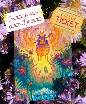 Peinture sur carte Lorcana