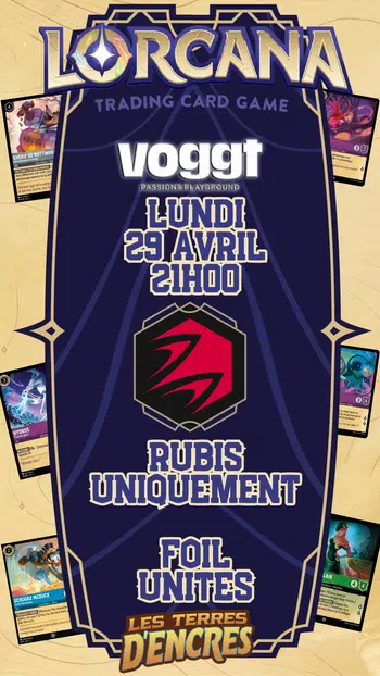 LORCANA : Chapitre 3 FOIL ROUGE et Jeu des couleurs
