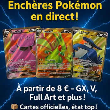 🎉 ENCHÈRES FOLLES Pokémon – Cartes GX & V Ultra Rare! 🔥 💥 Full Art, Brillantes, État Neuf – NE RATE PAS ÇA ! 💥
