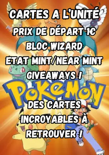 🔥1€ PDD 🔥- Bloc Wizard 🔥- Carte à l'unité🔥
