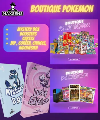Pokémon Asiatiques, et Français : Boosters, Cartes, Scellé