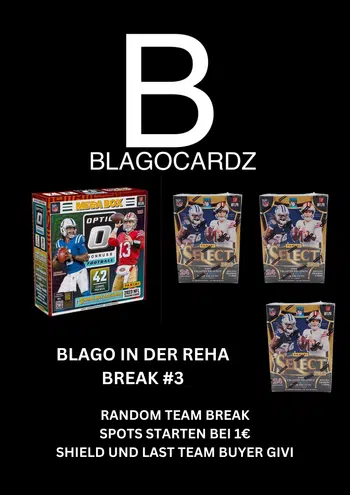 Alle Spots ab 1€ + NFL Reha Random Team Break #3 + Shield und Last Team Buyer Givi