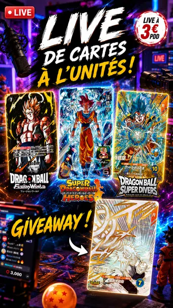 🔥Cartes 3e PDD !🔥 DBZ Fusion World - Heroes - Super Divers