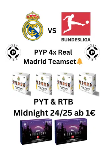 100€ Guthaben Givi - Ab 1€ BL Midnight PYT & RTB 🥳 4x PYP Real Madrid Teamset