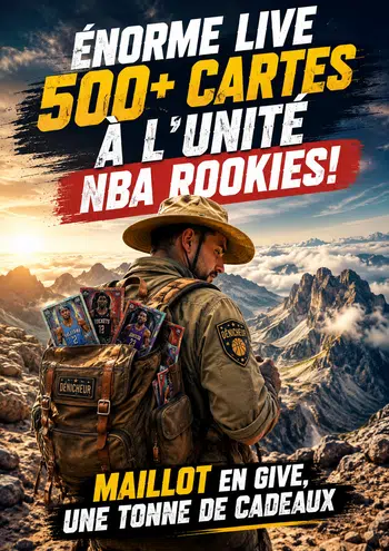 🏀 ÉNORME LIVE 500+CARTES À L'UNITÉ NBA ROOKIES! MAILLOT EN GIVE, UNE TONNE DE CADEAUX 🏀