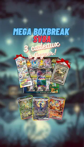 ✨ MÉGA BOXBREAK SV8A💥Display + PSA 10 + coffret à gagner🎁