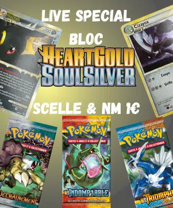 SPECIAL SCELLE BLOC HGSS & CARTES NM 1€