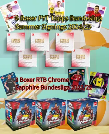 6 Boxer PYT Topps Bundesliga Summer Signings 2024/25 🔥+ 3 Boxer RTB Sapphire 21/22 💎