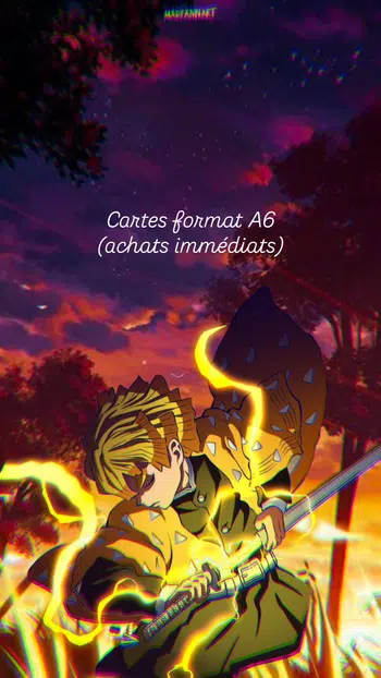 👺 Cartes format A6 Démon Slayer (achats immédiats) 👺